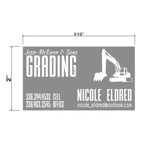 Jesse McEwen & Sons Grading, Business Cards